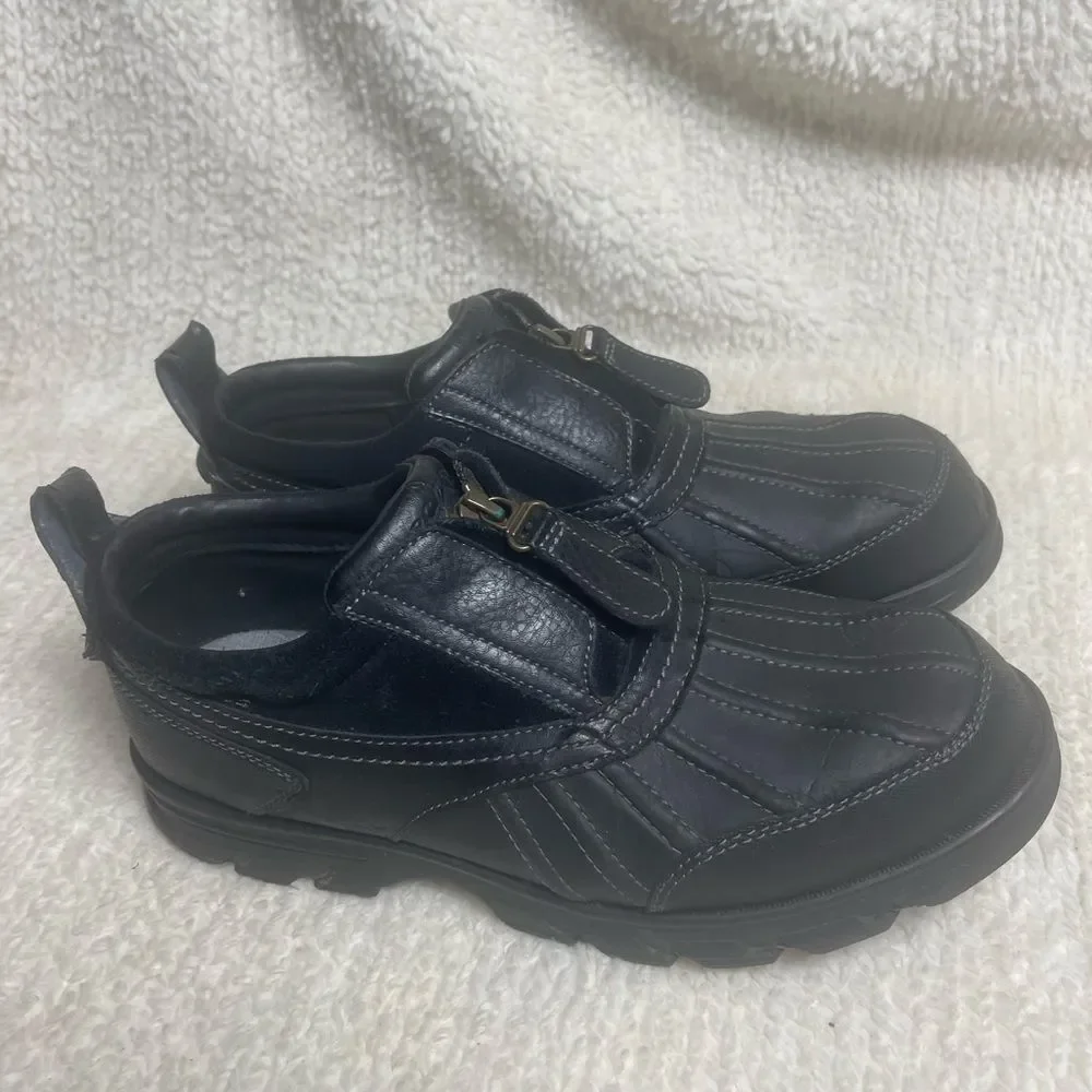 Marc Ecko Black Leather Men's Grierson Water Resistant Work Shoes SZ8.5.